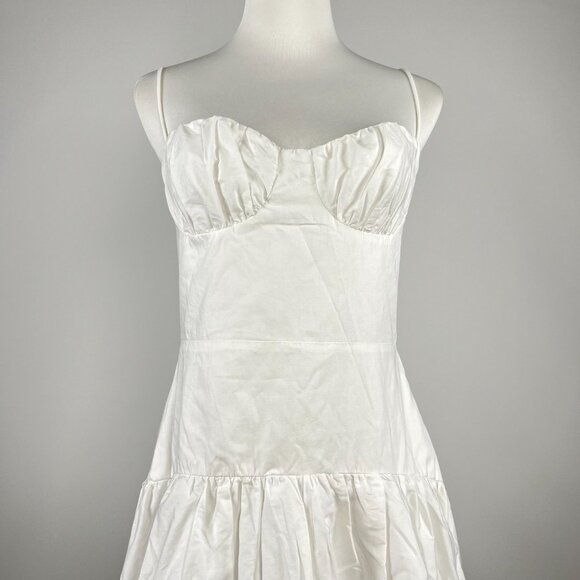 NWOT Farm Rio White Bubble Midi Dress Size S 100% Cotton - Picture 3 of 11